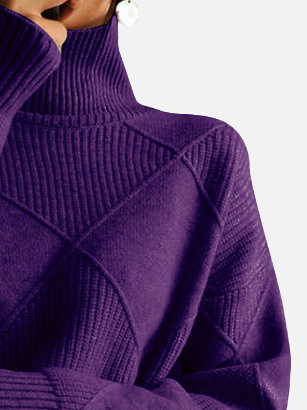 Rosa | Suéter Tejido en Relieve Oversize Mujer