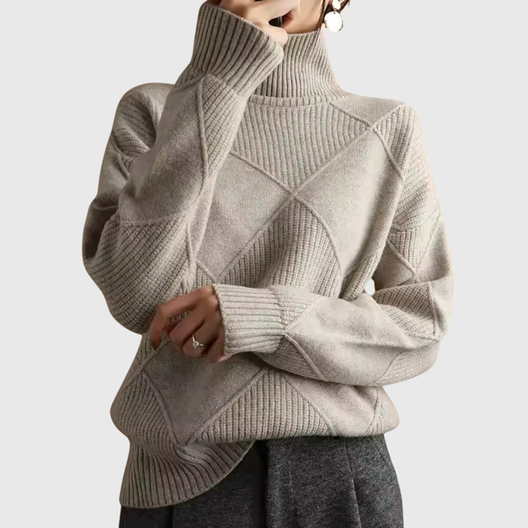 Rosa | Suéter Tejido en Relieve Oversize Mujer