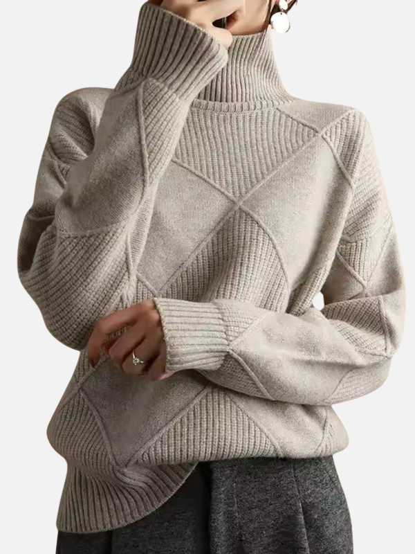 Rosa | Suéter Tejido en Relieve Oversize Mujer