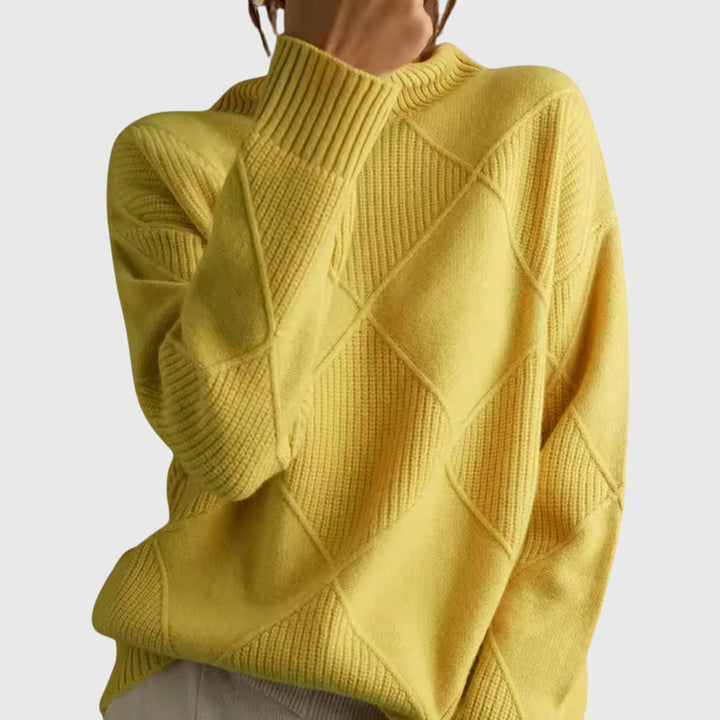 Rosa | Suéter Tejido en Relieve Oversize Mujer