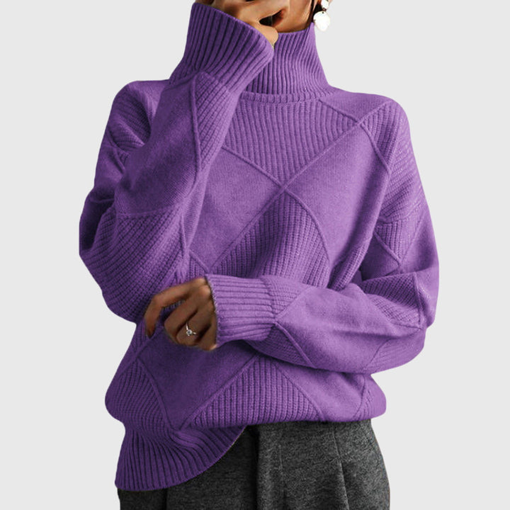 Rosa | Suéter Tejido en Relieve Oversize Mujer