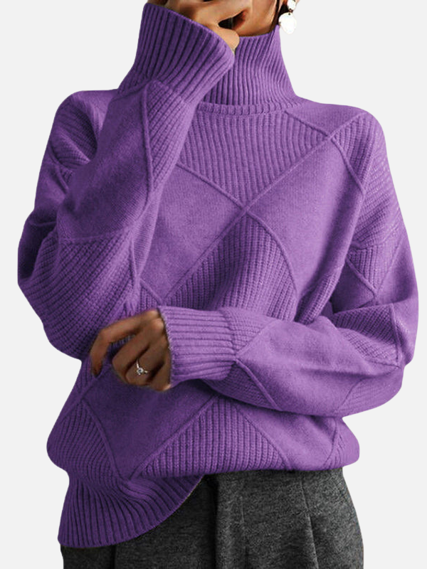 Rosa | Suéter Tejido en Relieve Oversize Mujer