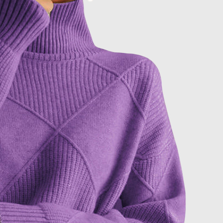 Rosa | Suéter Tejido en Relieve Oversize Mujer