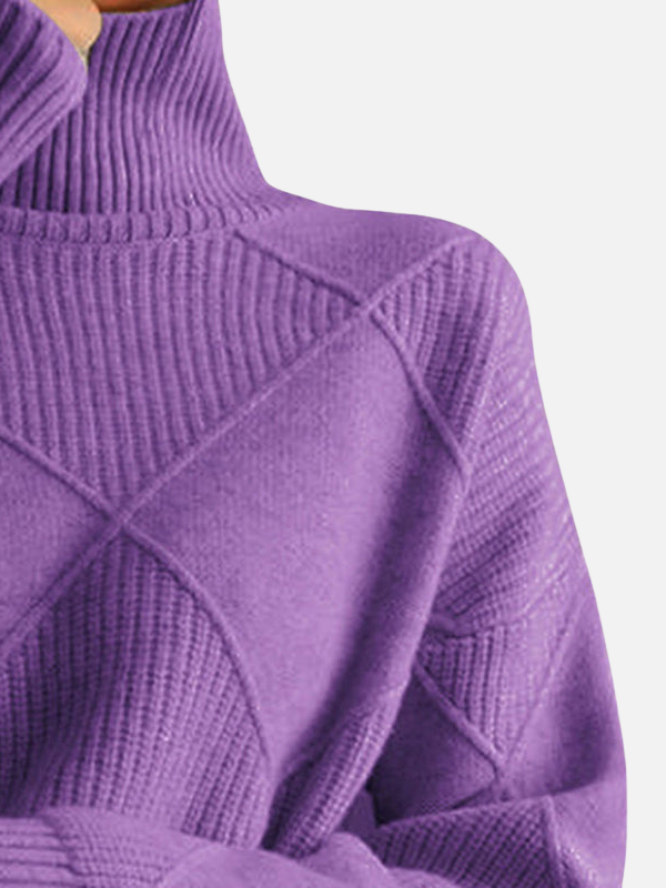 Rosa | Suéter Tejido en Relieve Oversize Mujer