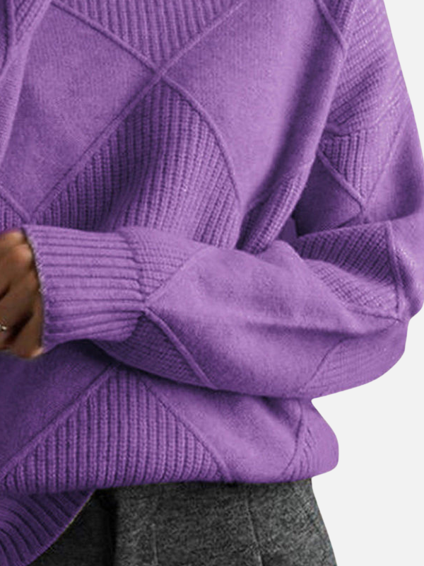 Rosa | Suéter Tejido en Relieve Oversize Mujer