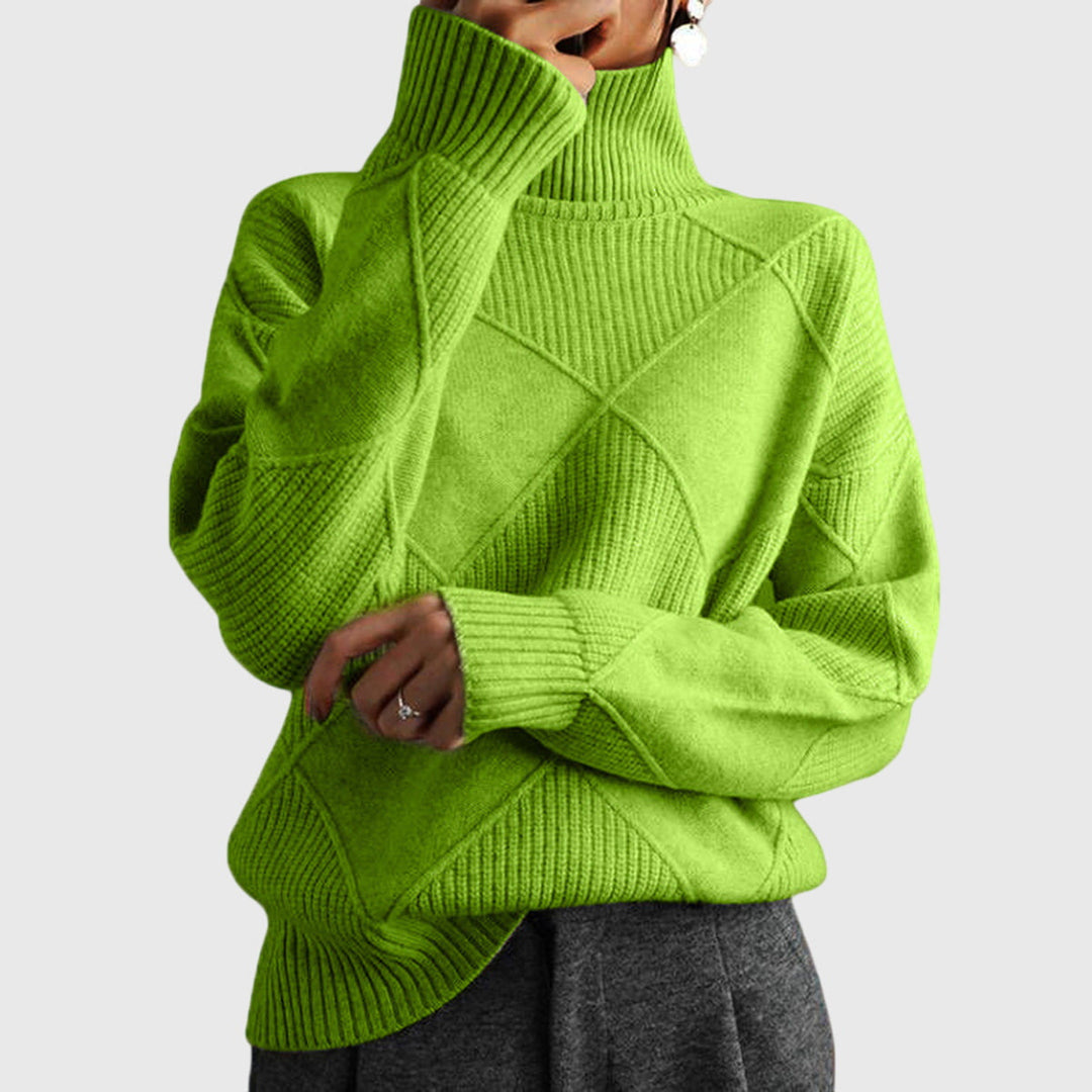 Rosa | Suéter Tejido en Relieve Oversize Mujer