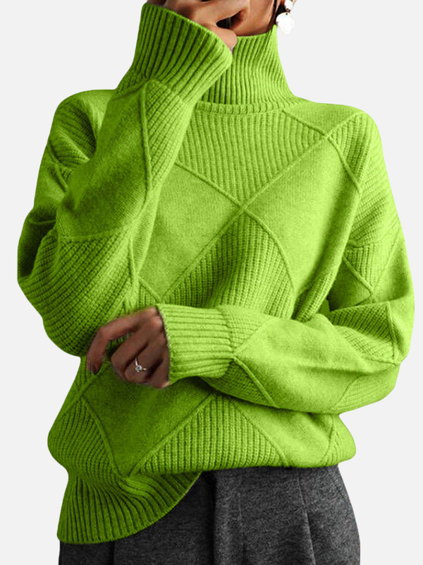Rosa | Suéter Tejido en Relieve Oversize Mujer