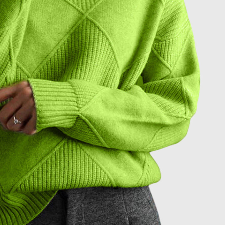 Rosa | Suéter Tejido en Relieve Oversize Mujer