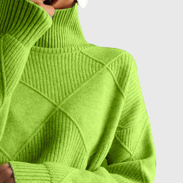 Rosa | Suéter Tejido en Relieve Oversize Mujer