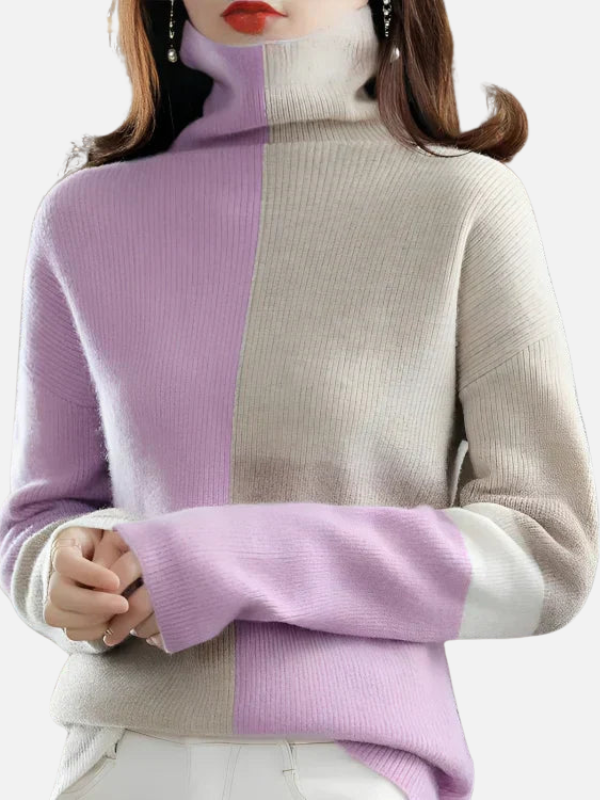Vanessa | Suéter de Bloques de Color Tejido Mujer