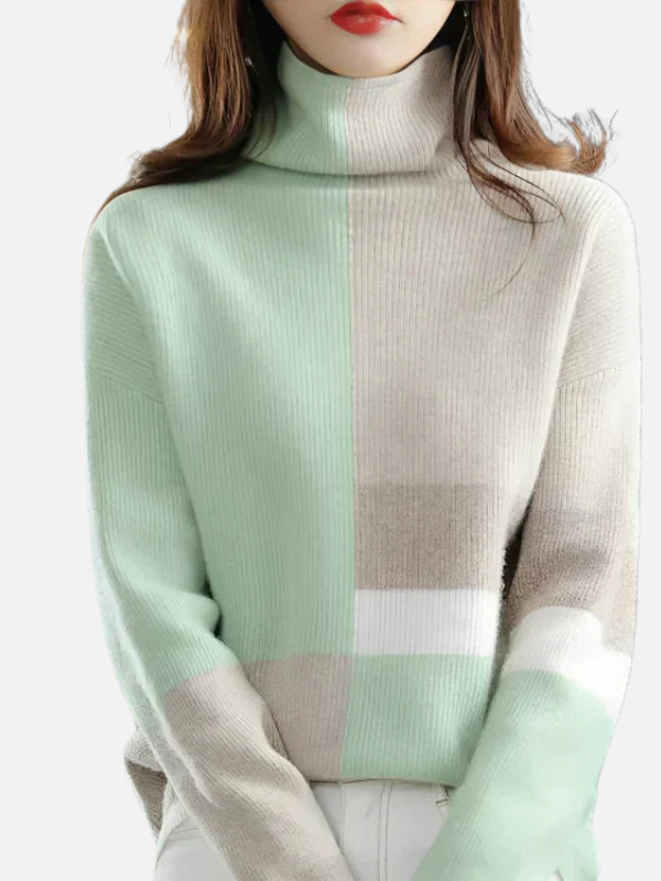Vanessa | Suéter de Bloques de Color Tejido Mujer