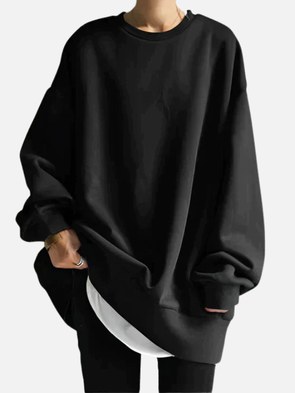 Ximena | Sudadera Oversize Lisa Cuello Redondo Mujer