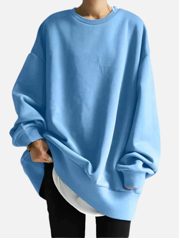 Ximena | Sudadera Oversize Lisa Cuello Redondo Mujer