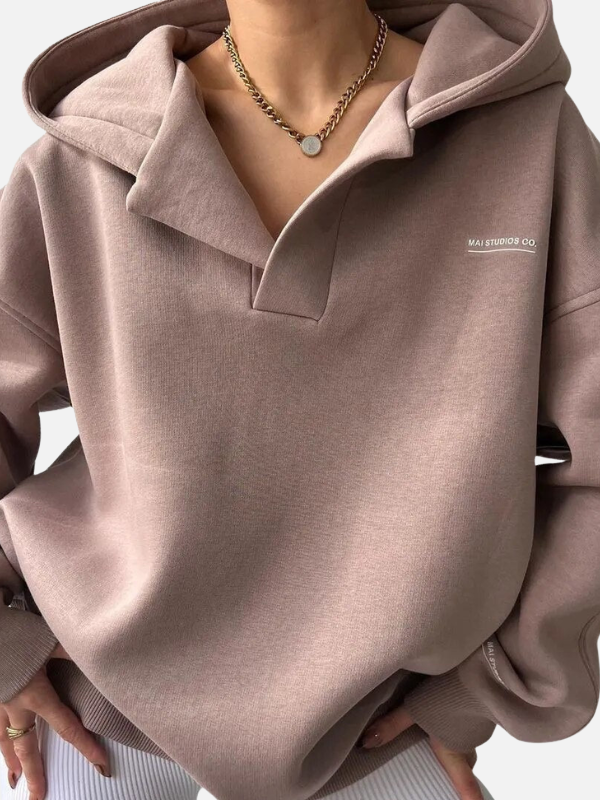 Marisol | Sudadera Oversize con Capucha y Escote en V