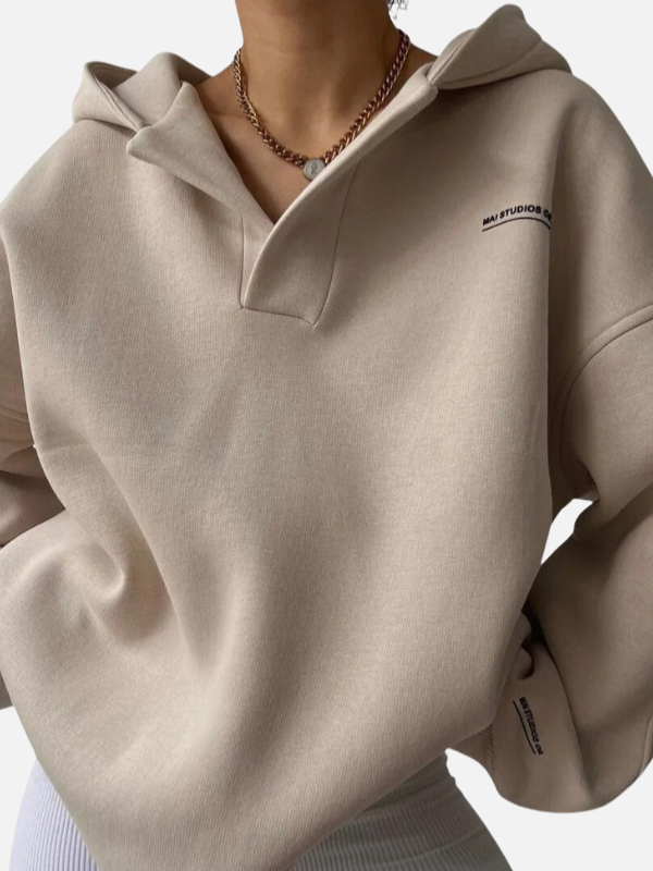 Marisol | Sudadera Oversize con Capucha y Escote en V