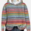 Renata | Sudadera Tejida con Capucha de Rayas Mujer