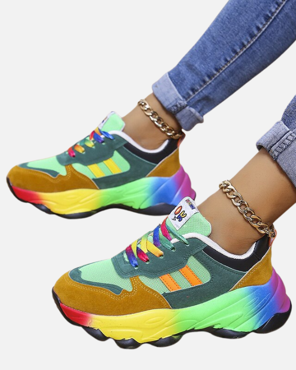 Ximena | Tenis Ortopédicos Multicolor de Plataforma