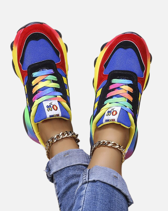Ximena | Tenis Ortopédicos Multicolor de Plataforma
