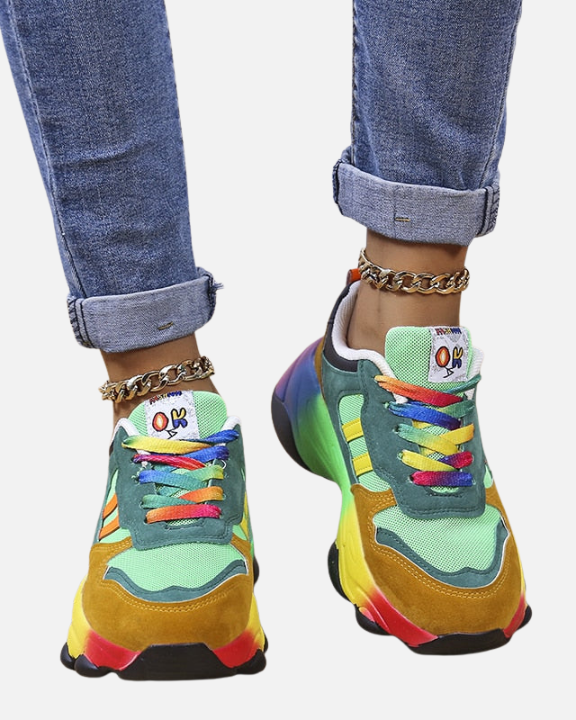 Ximena | Tenis Ortopédicos Multicolor de Plataforma