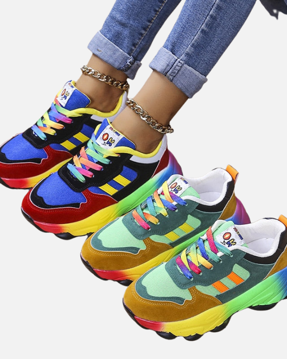 Ximena | Tenis Ortopédicos Multicolor de Plataforma