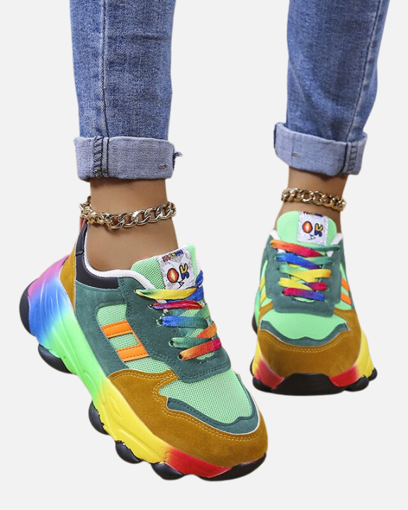 Ximena | Tenis Ortopédicos Multicolor de Plataforma