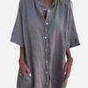 Silvia | Vestido Camisero Bohemio con Bolsillos Mujer