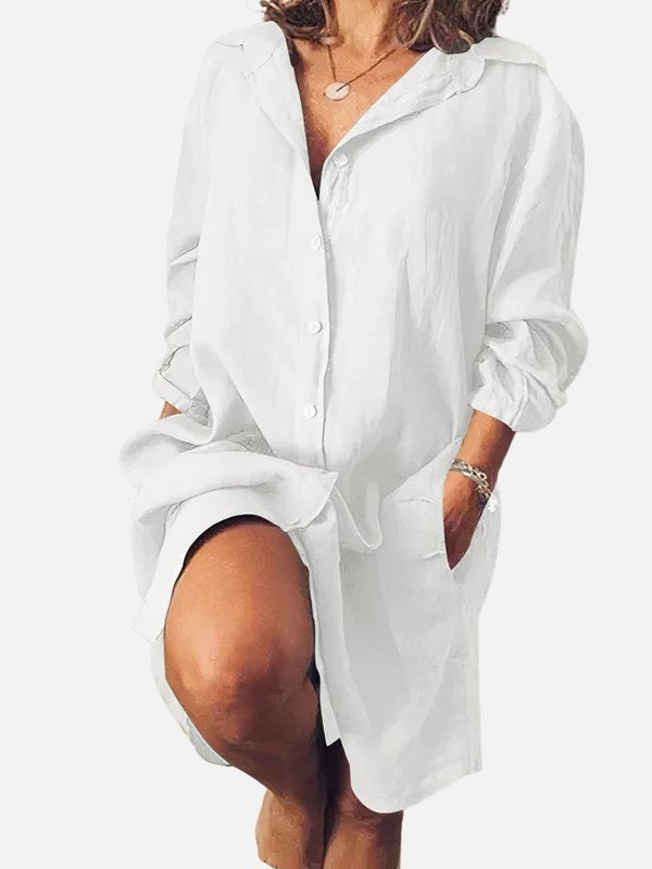 Jazmín | Vestido Camisero Corto Holgado para Mujer