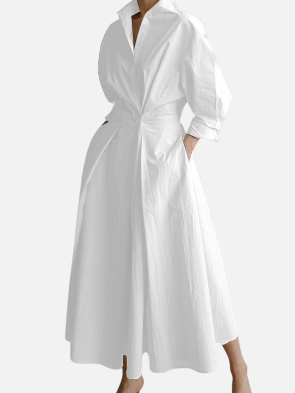 Ana | Vestido Camisero Largo Estampado para Mujer