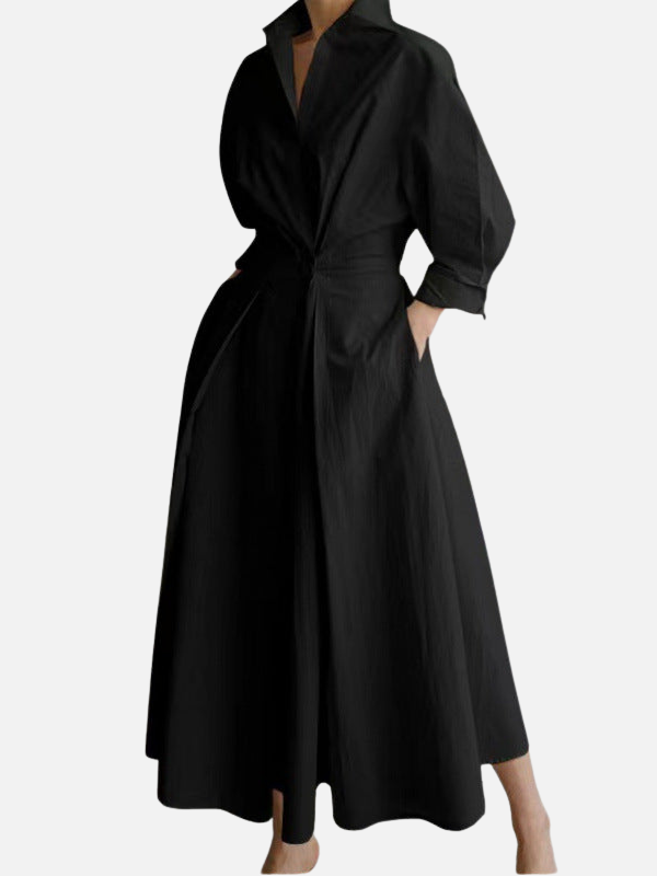 Ana | Vestido Camisero Largo Estampado para Mujer