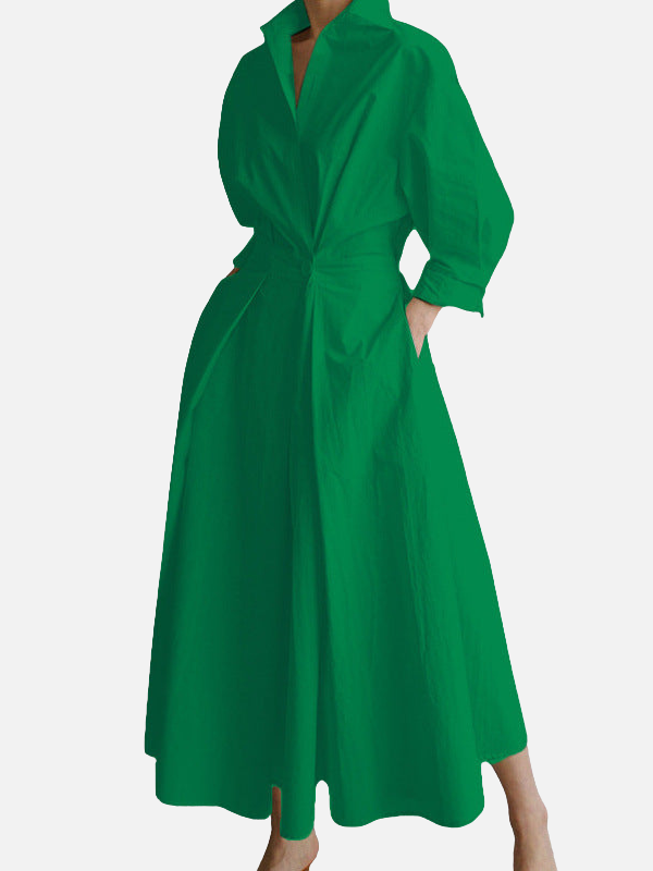 Ana | Vestido Camisero Largo Estampado para Mujer