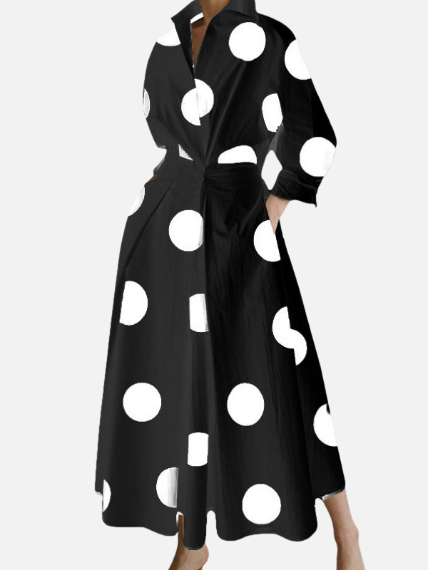 Ana | Vestido Camisero Largo Estampado para Mujer