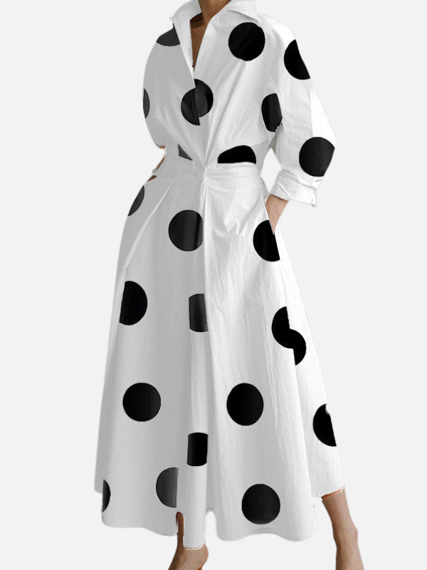 Ana | Vestido Camisero Largo Estampado para Mujer