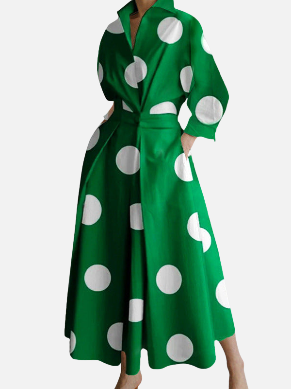 Ana | Vestido Camisero Largo Estampado para Mujer