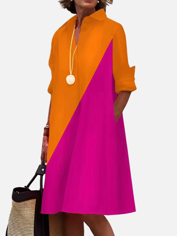 Marisol | Vestido Camisero Midi Holgado para Mujer