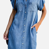 Claudia | Vestido Camisero de Mezclilla con Bolsillos