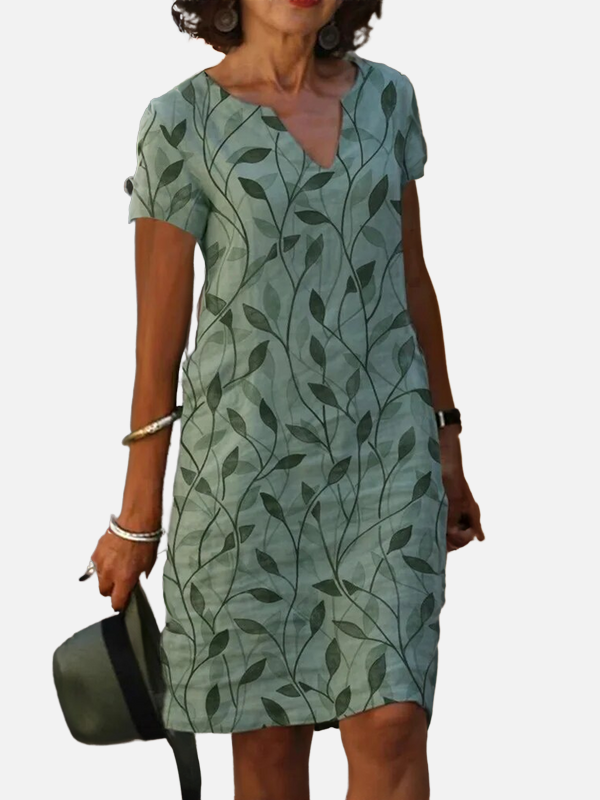 Carmen | Vestido Corto Estampado con Escote en V Mujer