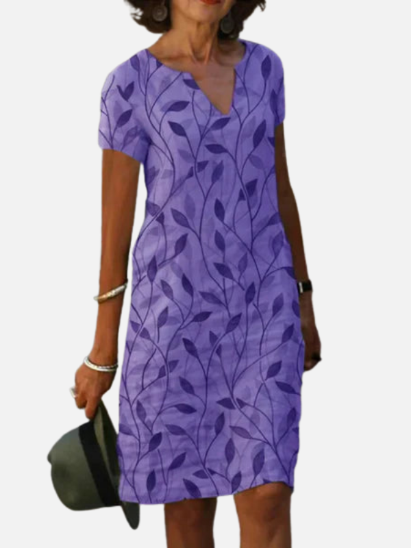 Carmen | Vestido Corto Estampado con Escote en V Mujer