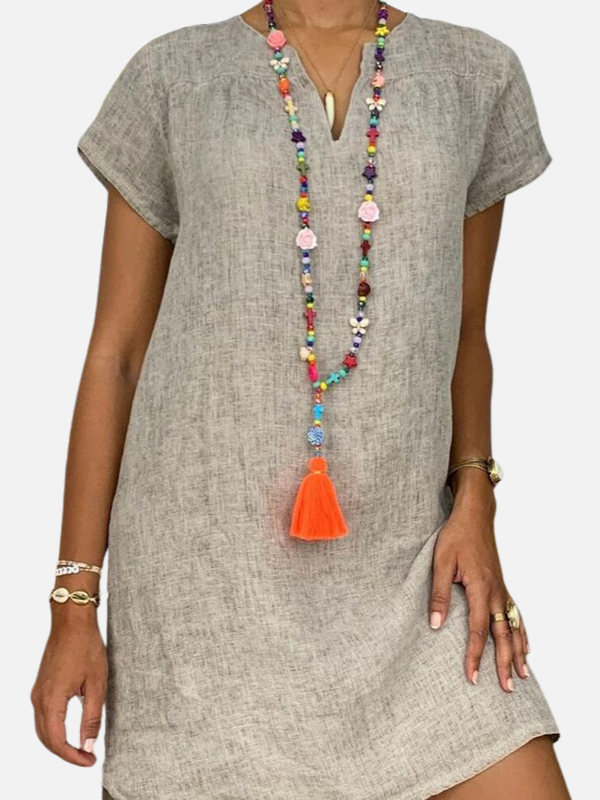 Verónica | Vestido Corto de Manga Corta para Mujer