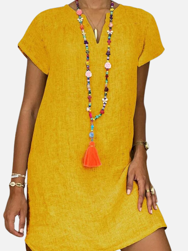 Verónica | Vestido Corto de Manga Corta para Mujer