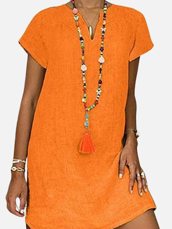 Verónica | Vestido Corto de Manga Corta para Mujer