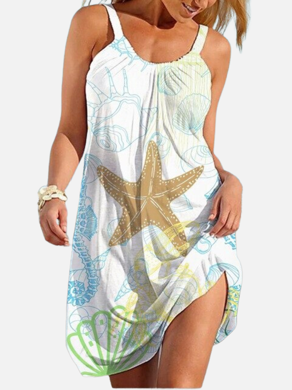 Camila | Vestido Corto de Playa Estampado Mujer