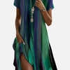 Karla | Vestido Corto de Rayas Manga Corta Mujer