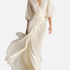 Mariana | Vestido Largo Cruzado de Gasa para Mujer