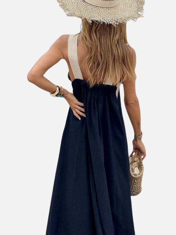 Vanessa | Vestido Largo con Tirantes Cruzados Mujer