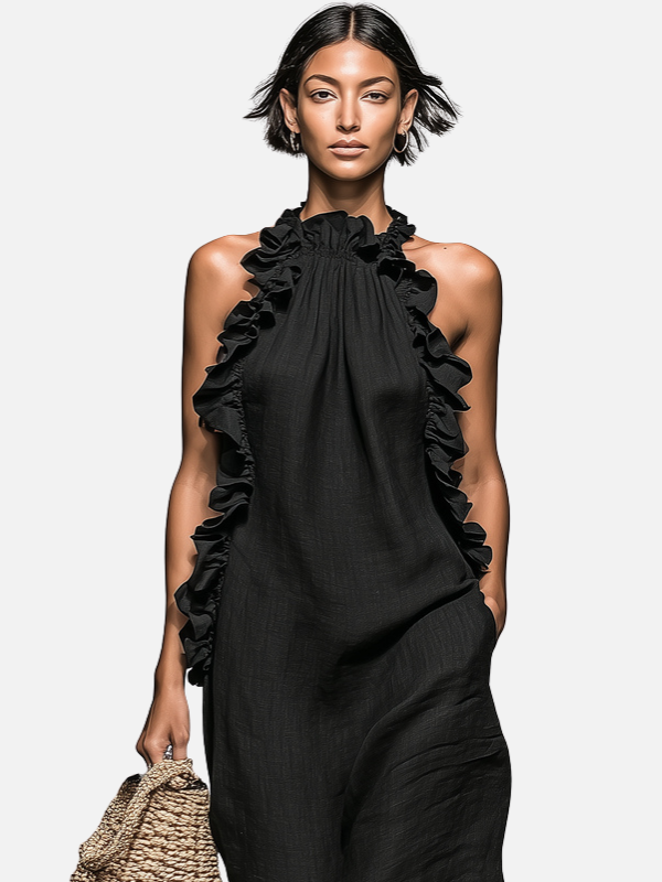 Ximena | Vestido Largo de Cuello Halter para Mujer