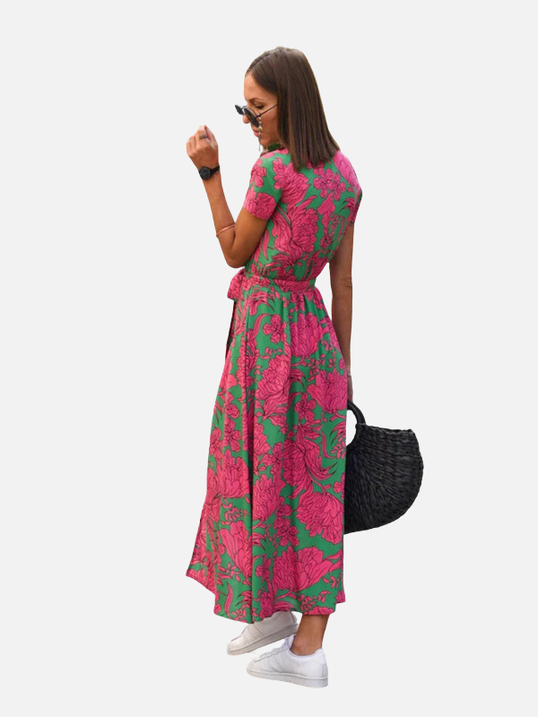 Isabella | Vestido Largo de Lunares Cruzado Mujer