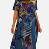 Karla | Vestido Midi Estampado de Manga Corta Mujer