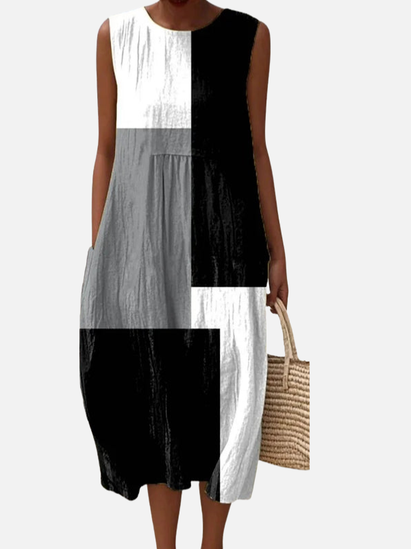 Gabriela | Vestido Midi Estampado sin Mangas Mujer