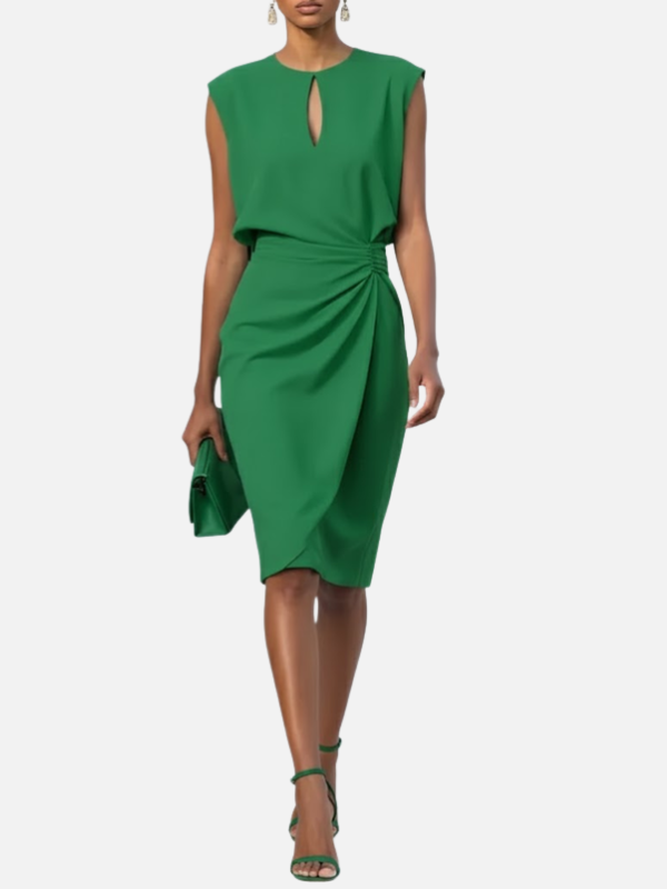 Gabriela | Vestido Midi de Fiesta Ceñido sin Mangas