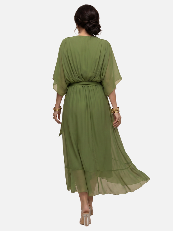 Beatriz | Vestido Midi de Gasa Cruzado para Mujer